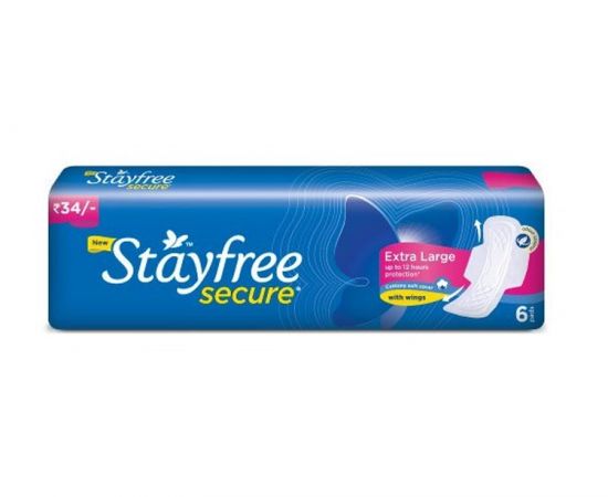 Stayfree Secure Extra Large with Wings 6 Pads.jpg